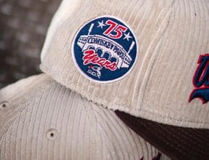 Chicago White Sox 75th Anniversary Cream Corduroy Mocha 59Fifty Fitted Hat by MLB x New Era Patch