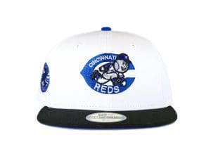 Cincinnati Reds White Black Blue 59Fifty Fitted Hat by MLB x New Era
