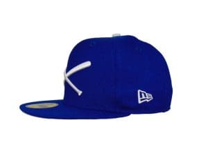 Crossed Bats Logo Royal Blue 59Fifty Fitted Hat by JustFitteds x New Era Left