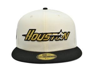 Houston Astros 35 Years Chrome Black 59Fifty Fitted Hat by MLB x New Era Front