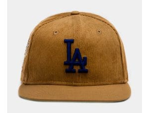 Los Angeles Dodgers Corduroy Beige Blue 59Fifty Fitted Hat by MLB x New Era