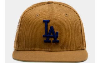 Los Angeles Dodgers Corduroy Beige Blue 59Fifty Fitted Hat by MLB x New Era