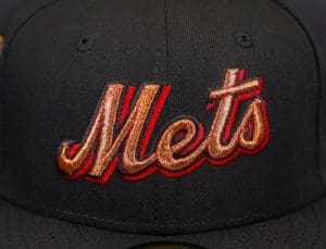New York Mets 50th Anniversary Black Gray 59Fifty Fitted Hat by MLB x New Era Front