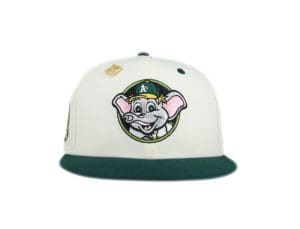 Oakland Athletics 50th Anniversary Stomper Mascot 59Fifty Fitted Hat by MLB x New Era Front