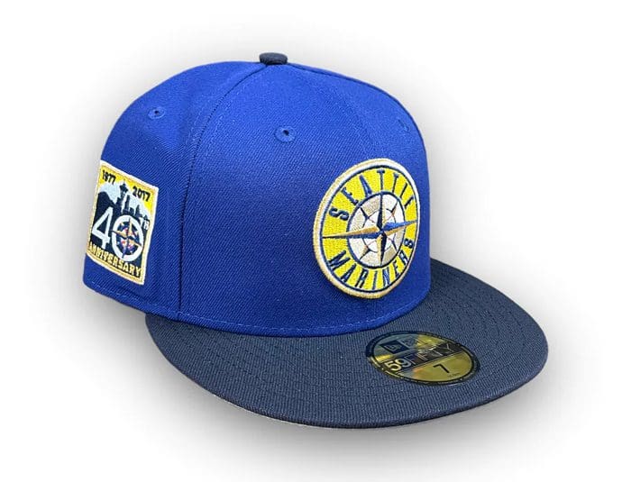 Seattle Mariners 40th Anniversary Blue Navy 59Fifty Fitted Hat by MLB x New Era