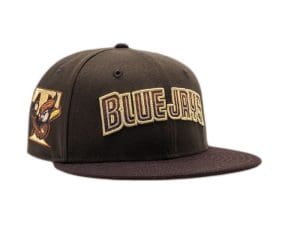 Toronto Blue Jays Gradient Script Brown 59Fifty Fitted Hat by MLB x New Era