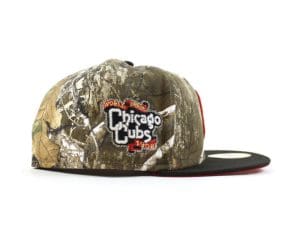 Chicago Cubs 1908 World Series Realtree Camo Black 59Fifty Fitted Hat by MLB x New Era Patch