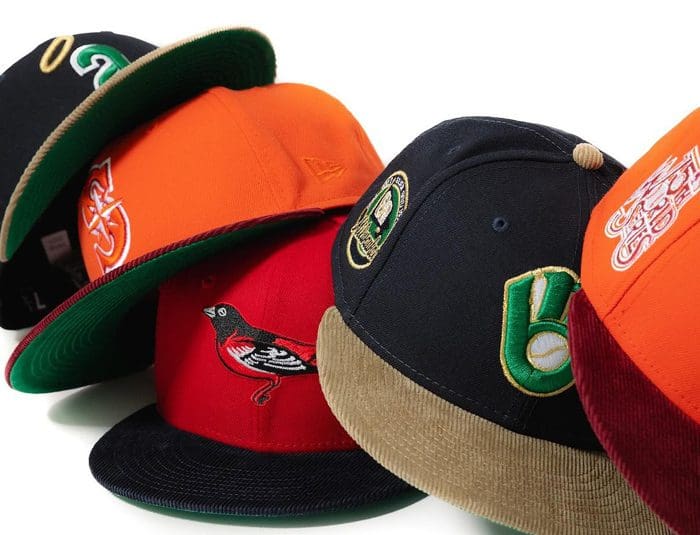 Hat Club Cord 2 Tone Visors 59Fifty Fitted Hat Collection by MLB x New Era Strictly Fitteds