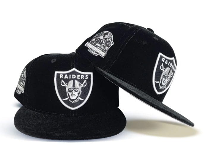 80〜90's RAIDERS newera black cap Las Vegas Raiders 1983 Pro Bowl Black Velvet 59Fifty Fitted