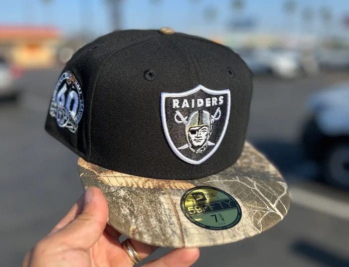 Las Vegas Raiders Black Realtree 59Fifty Fitted Hat by NFL x New Era Strictly Fitteds