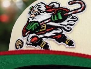 North Pole St. Nick's Chrome Red Corduroy 59Fifty Fitted Hat by Noble North x New Era Front