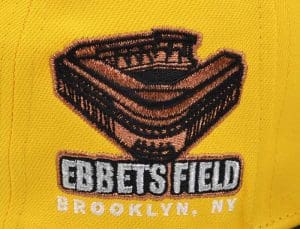 Brooklyn Dodgers Ebbets Field Canary Yellow Black 59Fifty Fitted Hat by MLB x New Era Patch