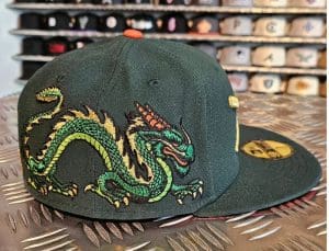 Crossed Bats Logo Year Of The Dragon 59Fifty Fitted Hat by JustFitteds x New Era Side