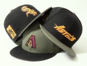Hat Club Olive And Black Color 59Fifty Fitted Hat Collection by MLB x New Era