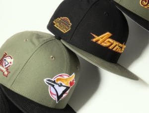 Hat Club Olive And Black Color 59Fifty Fitted Hat Collection by MLB x New Era Right