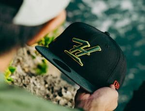 Kalai H Black Dark Green 59Fifty Fitted Hat by Fitted Hawaii x New Era