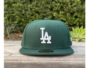 Los Angeles Dodgers Green White Sweat 59Fifty Fitted Hat by MLB x New Era Front