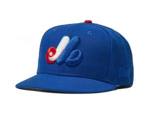 Montreal Expos Side Batterman Blue 59Fifty Fitted Hat by MLB x New Era