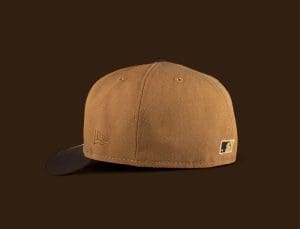 New York Yankees 2000 World Series Wheat Brown 59Fifty Fitted Hat by MLB x New Era Back