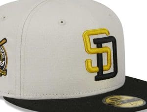 San Diego Padres Two-Tone Stone Black 59Fifty Fitted Hat by MLB x New Era Front