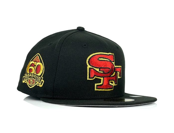 San Francisco 49ers 60th Anniversary Black 59fifty Fitted Hat By Nfl X 