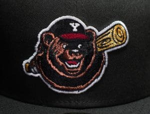 Yakima Bears YB Bears Black 59Fifty Fitted Hat by MiLB x New Era Front