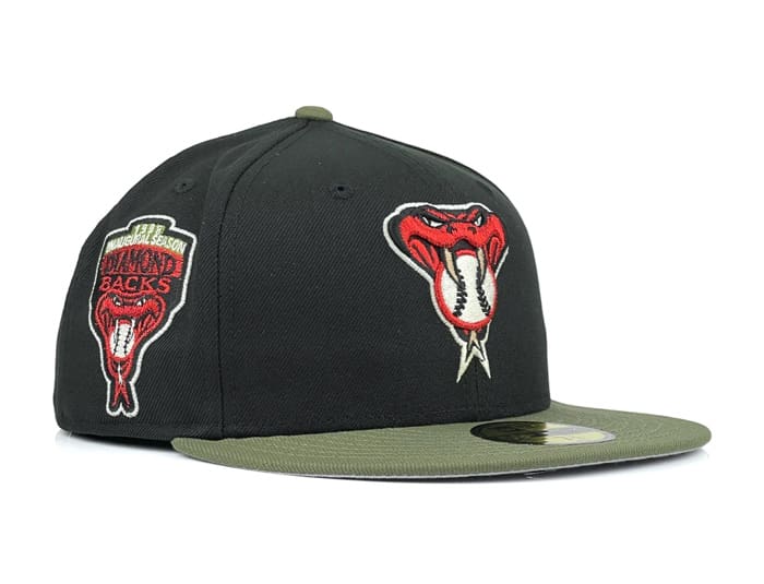 Arizona Diamondbacks Inaugural Season Black Olive 59Fifty Fitted Hat by ...