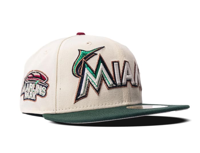 Florida Marlins Marlins Park White Green 59Fifty Fitted Hat by MLB x ...