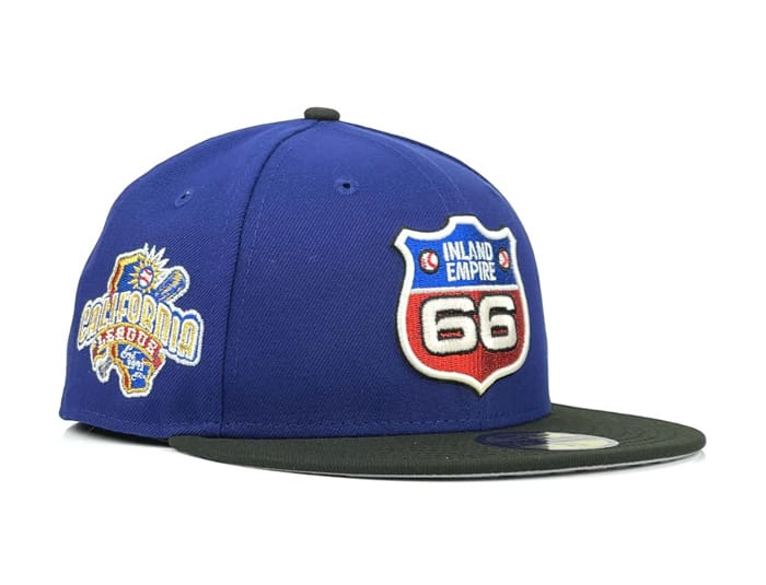 Inland Empire 66ers Blue Black 59Fifty Fitted Hat by MiLB x New Era ...