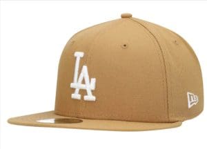 Los Angeles Dodgers Wheat Grey 59Fifty Fitted Hat by MLB x New Era Front