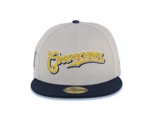Milwaukee Brewers M State Map Stone Navy 59Fifty Fitted Hat by MLB x New Era Front