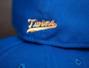 Minnesota Twins 2010 Inaugural Steel Blue Khaki 59Fifty Fitted Hat by MLB x New Era Back