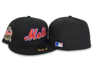 New York Mets 40th Anniversary Black Green 59Fifty Fitted Hat by MLB x New Era Back