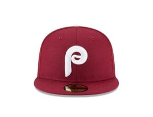 Philadelphia Phillies 1970 Cooperstown Maroon Grey 59Fifty Fitted Hat by MLB x New Era
