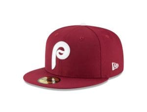 Philadelphia Phillies 1970 Cooperstown Maroon Grey 59Fifty Fitted Hat by MLB x New Era Front