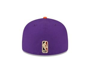 Phoenix Suns Purple Orange 59Fifty Fitted Hat by NBA x New Era Back