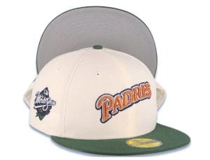 San Diego Padres 1998 World Series Cream Green 59Fifty Fitted Hat by MLB x New Era