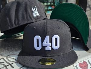 040 Black And Blackout 59Fifty Fitted Hat by JustFitteds x New Era Black
