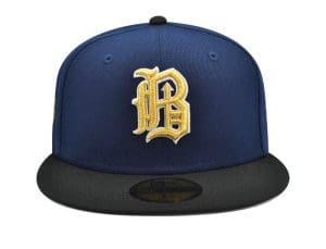 Birmingham Barons Southern League Exclusive Oceanblue Black 59Fifty Fitted Hat by MiLB x New Era Front