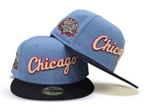 Chicago White Sox Comiskey Park Sky Blue Navy Blue 59Fifty Fitted Hat by MLB x New Era