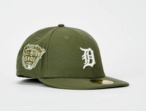 Detroit Tigers 2005 ASG New Olive 59Fifty Fitted Hat by MLB x New Era Front