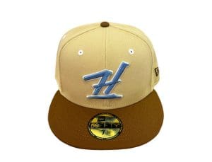 Kalai Vegas Gold Toasted Peanut 59Fifty Fitted Hat by Fitted Hawaii x New Era Front