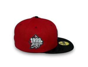 New York Yankees 1999 WS Pinot Red Black Camo 59Fifty Fitted Hat by MLB x New Era Patch