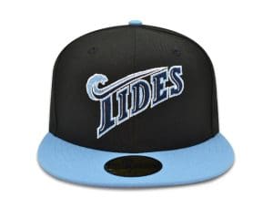Norfolk Tides Black Sky 59Fifty Fitted Hat by MiLB x New Era Front
