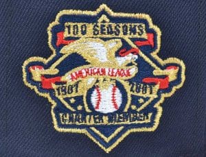 Washington Senators 100 Seasons Navy Red 59Fifty Fitted Hat by MLB x New Era Patch