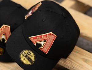 Arizona Diamondbacks 1998 Inaugural Season Black Green 59Fifty Fitted Hat by MLB x New Era Front