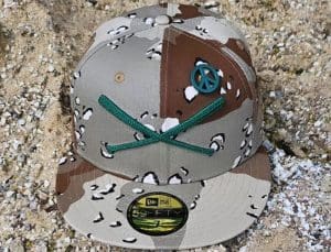 Crossed Bats Logo Desert Camo 59Fifty Fitted Hat by JustFitteds x New Era Front
