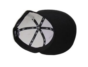 Crossed Bats Logo White Black 59Fifty Fitted Hat by JustFitteds x New Era Bottom