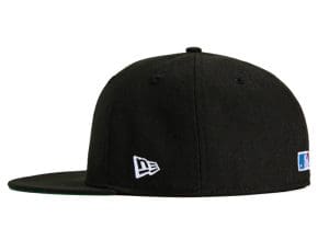 Los Angeles Dodgers Upside Down 40th Anniversary Black White 59Fifty Fitted Hat by MLB x New Era Left