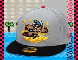 Honey Surfers Grey Black 59Fifty Fitted Hat by Noble North x New Era